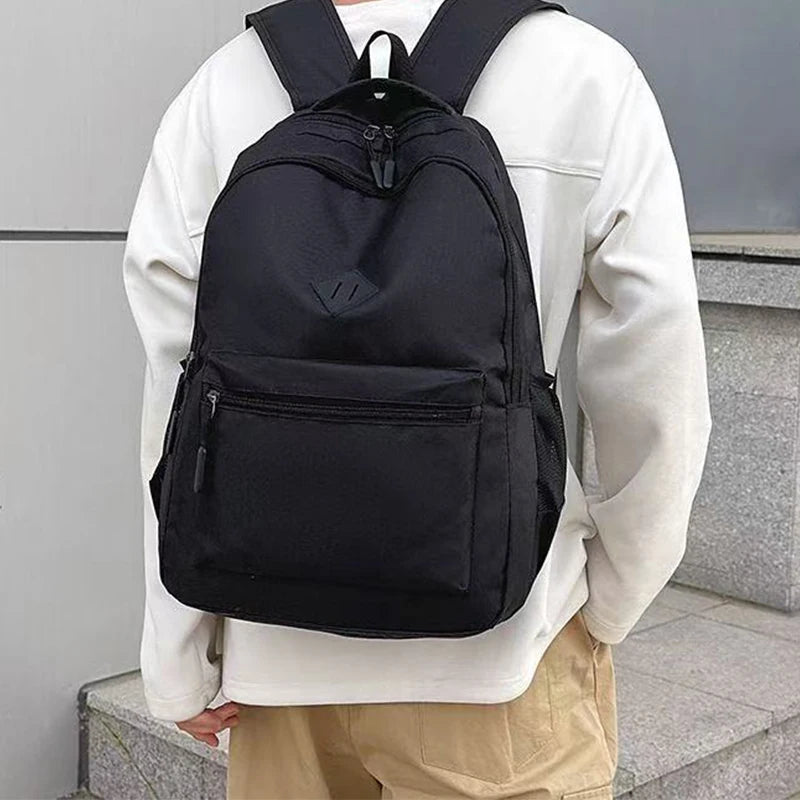New Trendy Black Backpack Casual School Bag for Daily Commuting Outdoor Trips Festival Gifts
