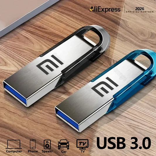 Metal Pendrive USB 3.0 Flash Drive U Disk 128GB 256GB USB Memory Stick 512GB Storage Data Transfer For Xiaomi Electronic Devices