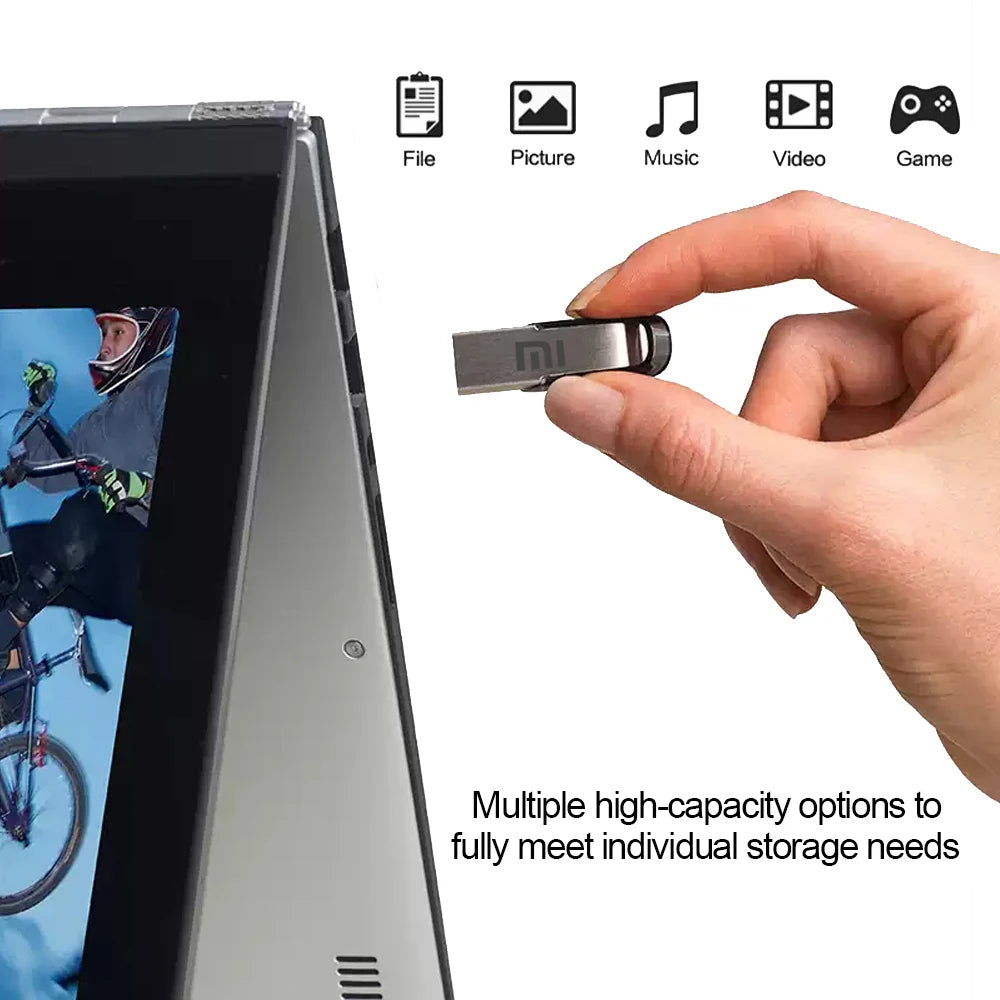 Metal Pendrive USB 3.0 Flash Drive U Disk 128GB 256GB USB Memory Stick 512GB Storage Data Transfer For Xiaomi Electronic Devices