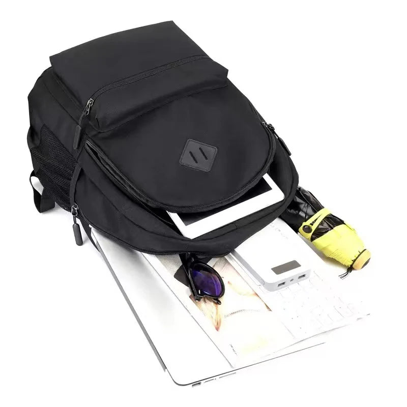 New Trendy Black Backpack Casual School Bag for Daily Commuting Outdoor Trips Festival Gifts