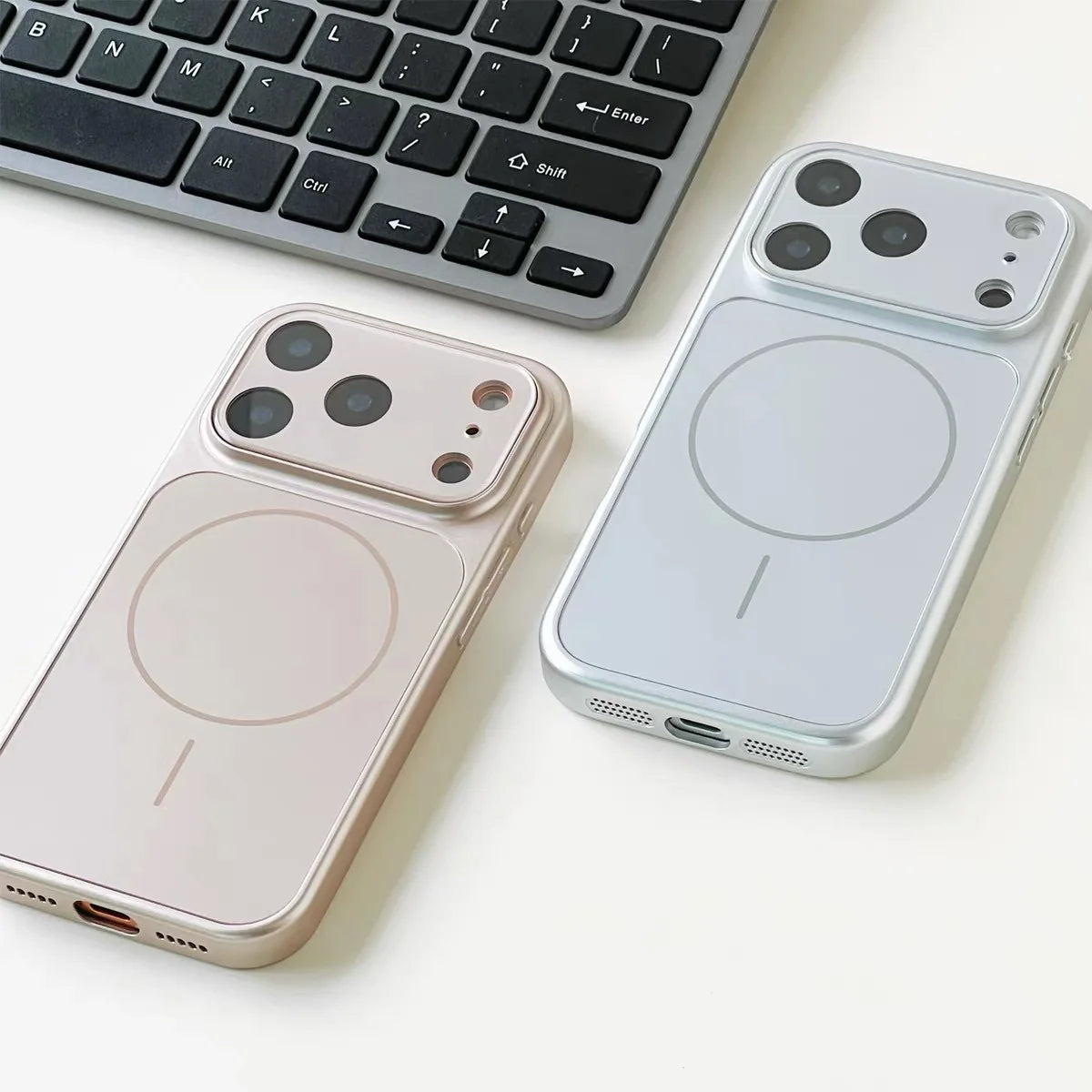Original Matte AG Glass Magnetic Phone Case For iPhone 17 Pro Max 12 13 14 15 16 Plus 11 Air For Magsafe Cover Funda Coque