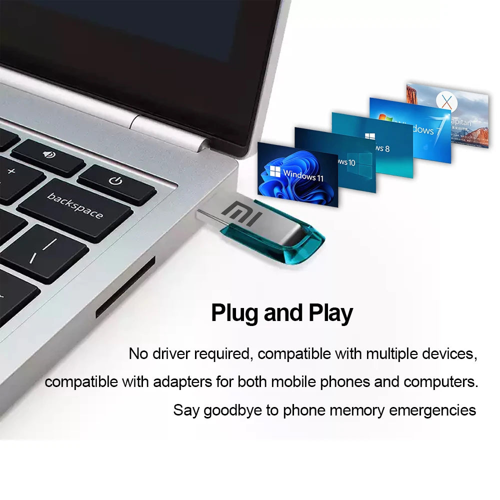 Metal Pendrive USB 3.0 Flash Drive U Disk 128GB 256GB USB Memory Stick 512GB Storage Data Transfer For Xiaomi Electronic Devices