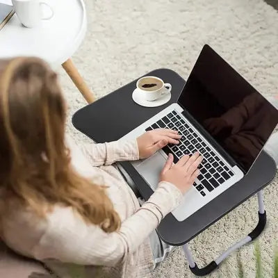 Portable Laptop Table Black Wood Pakistan